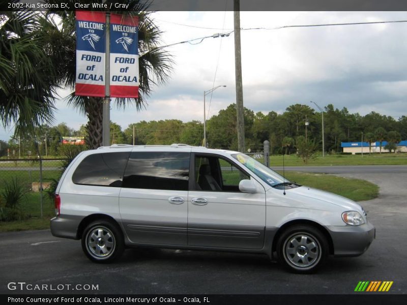 Clear White / Gray 2002 Kia Sedona EX