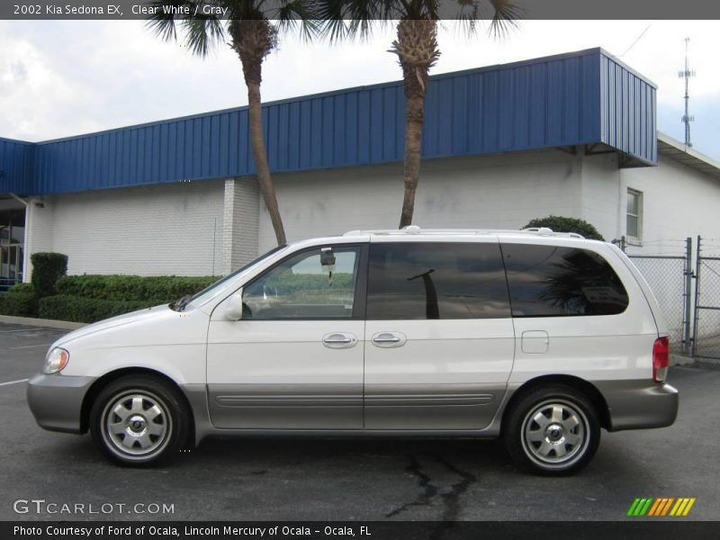 Clear White / Gray 2002 Kia Sedona EX