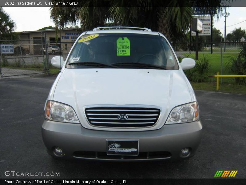 Clear White / Gray 2002 Kia Sedona EX