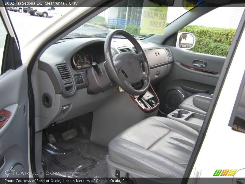 Clear White / Gray 2002 Kia Sedona EX