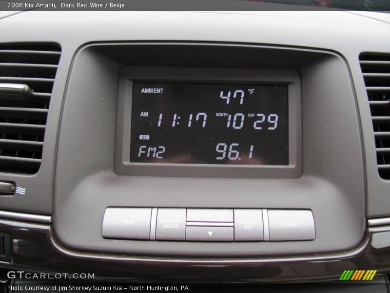 Dark Red Wine / Beige 2008 Kia Amanti