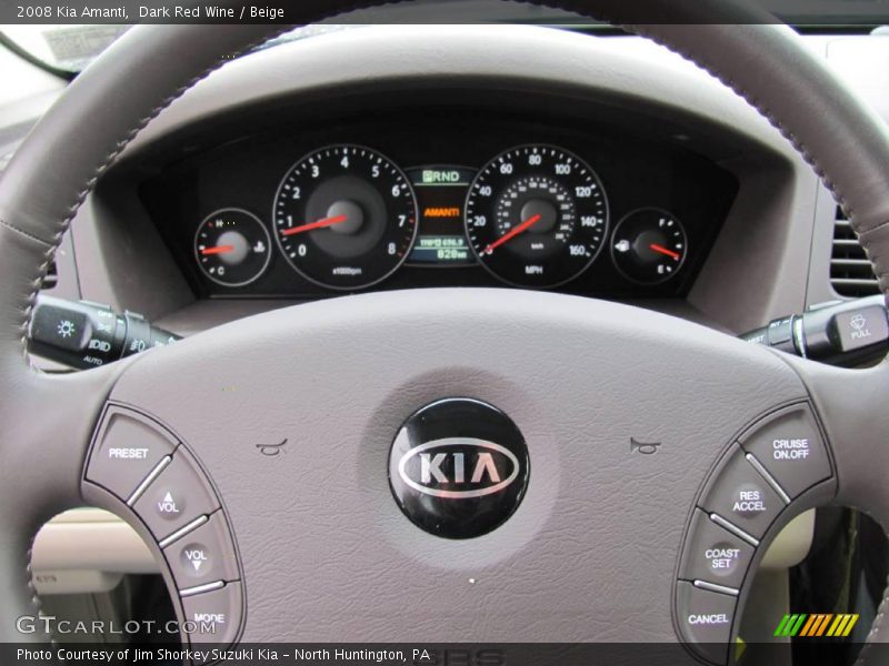 Dark Red Wine / Beige 2008 Kia Amanti