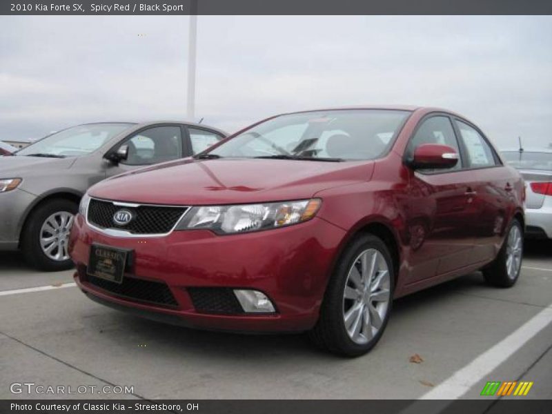 Spicy Red / Black Sport 2010 Kia Forte SX