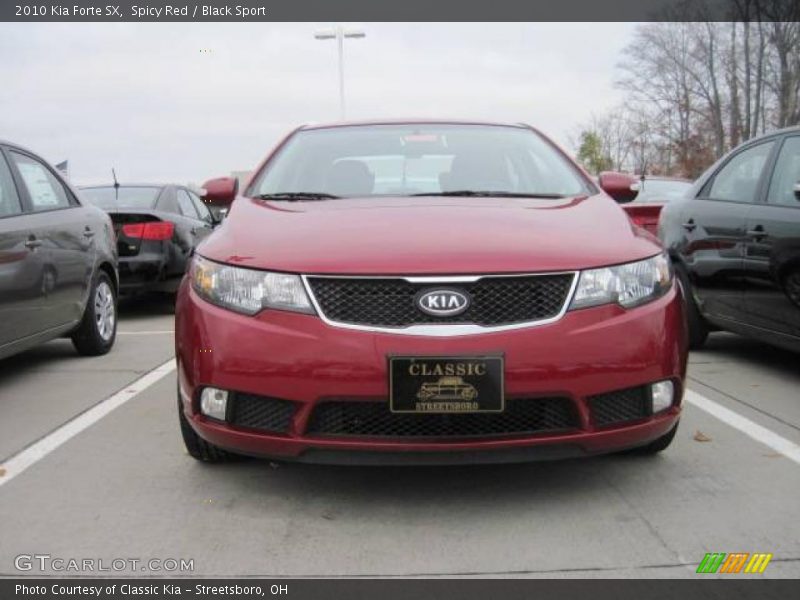Spicy Red / Black Sport 2010 Kia Forte SX