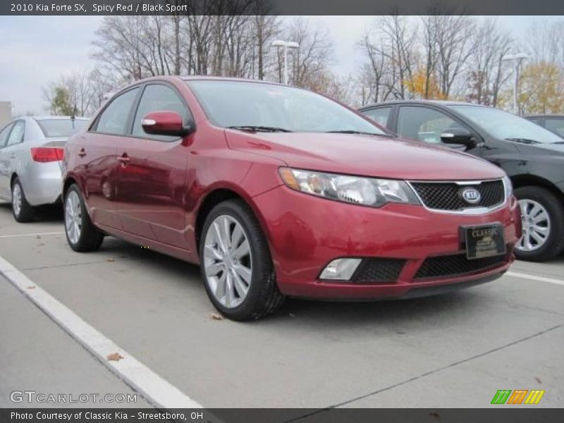 Spicy Red / Black Sport 2010 Kia Forte SX