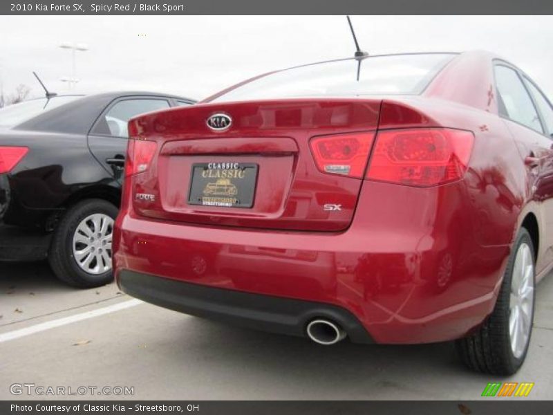 Spicy Red / Black Sport 2010 Kia Forte SX