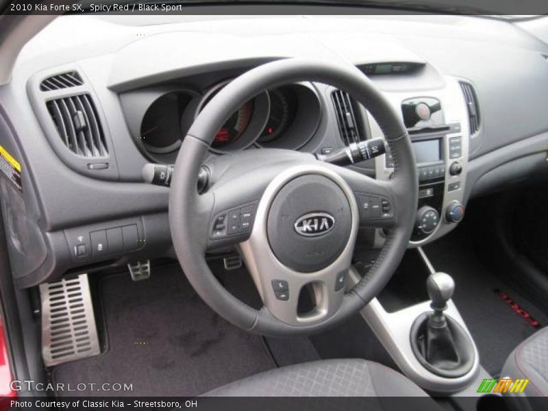 Spicy Red / Black Sport 2010 Kia Forte SX