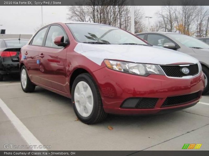 Spicy Red / Stone 2010 Kia Forte EX
