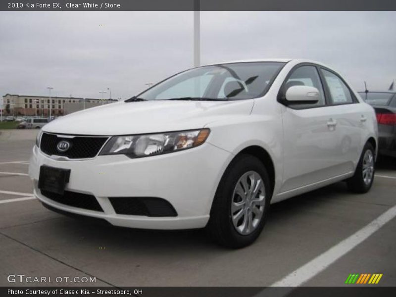 Clear White / Stone 2010 Kia Forte EX