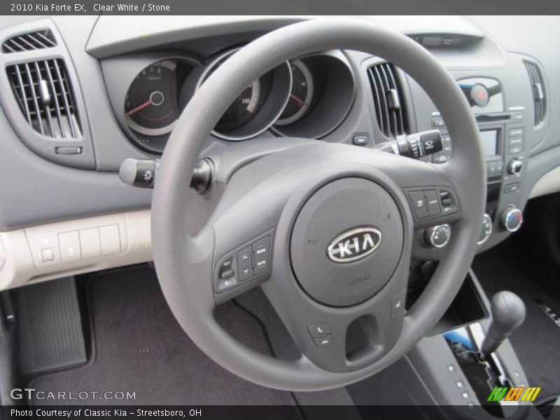 Clear White / Stone 2010 Kia Forte EX