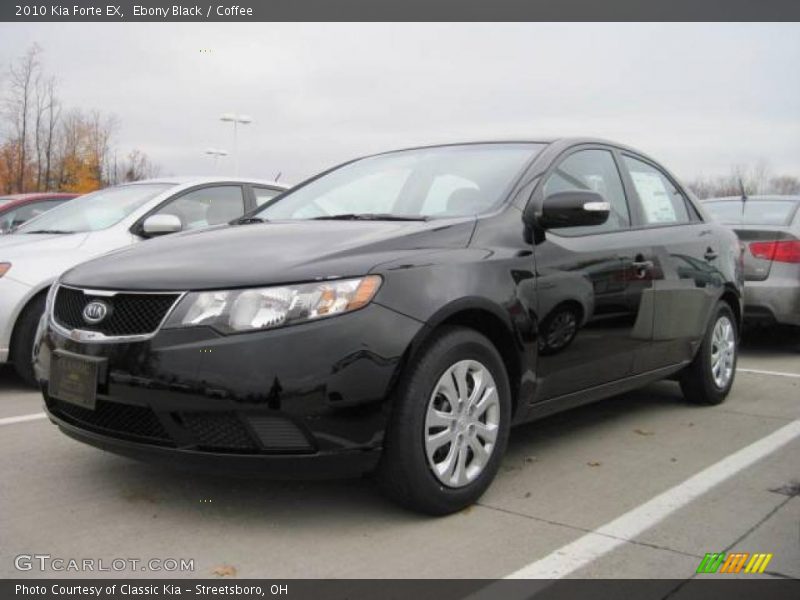 Ebony Black / Coffee 2010 Kia Forte EX