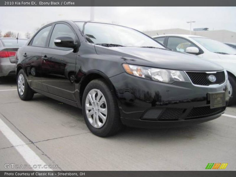 Ebony Black / Coffee 2010 Kia Forte EX