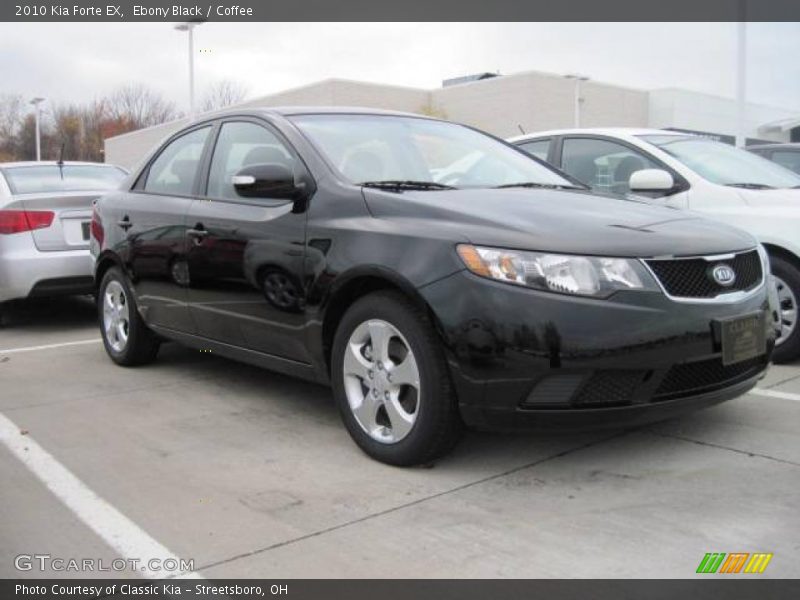 Ebony Black / Coffee 2010 Kia Forte EX