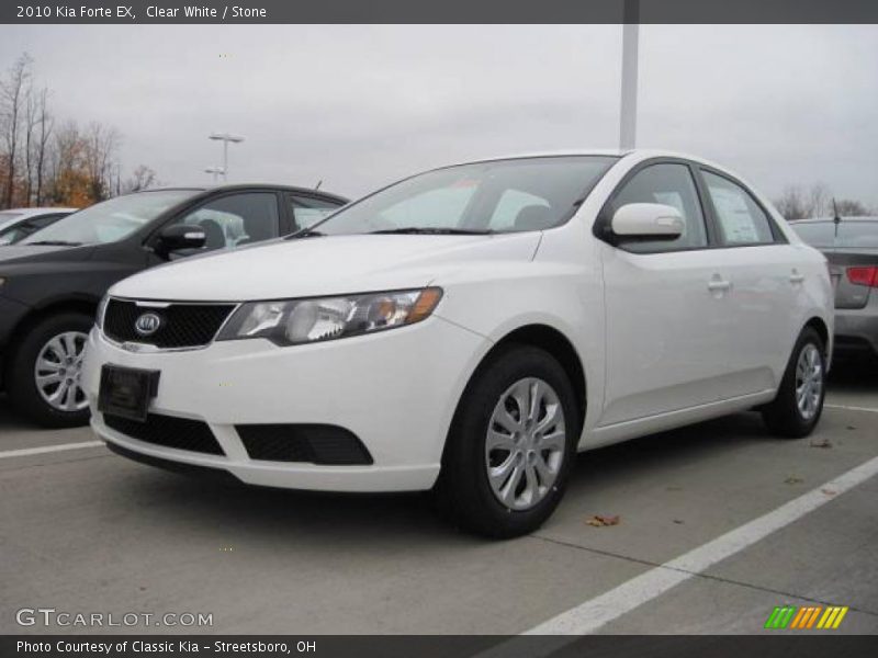 Clear White / Stone 2010 Kia Forte EX