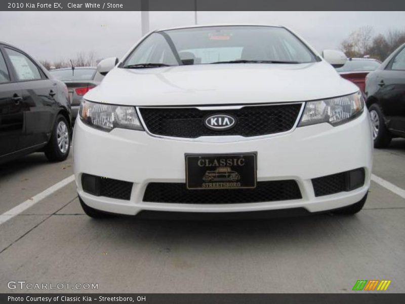 Clear White / Stone 2010 Kia Forte EX