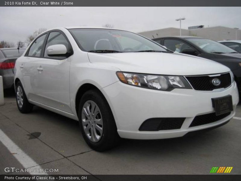 Clear White / Stone 2010 Kia Forte EX