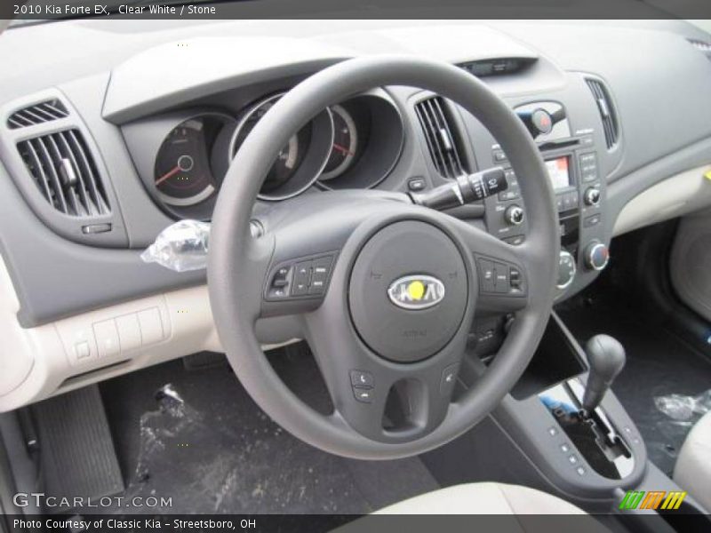 Clear White / Stone 2010 Kia Forte EX