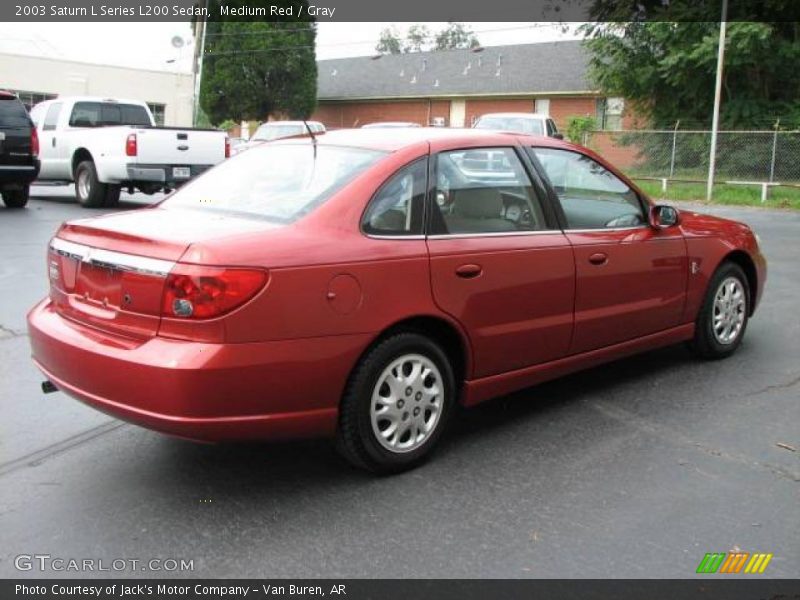 Medium Red / Gray 2003 Saturn L Series L200 Sedan