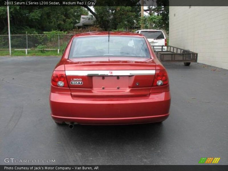 Medium Red / Gray 2003 Saturn L Series L200 Sedan