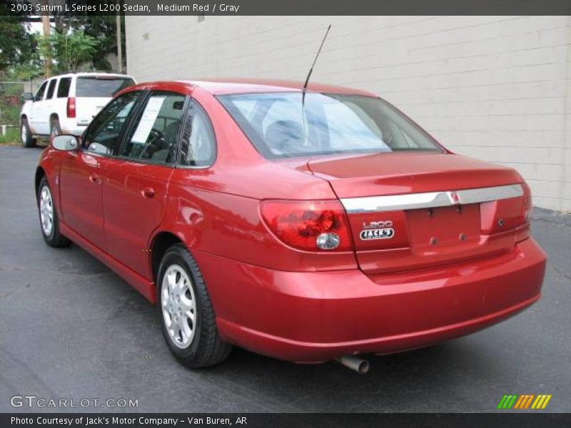 Medium Red / Gray 2003 Saturn L Series L200 Sedan