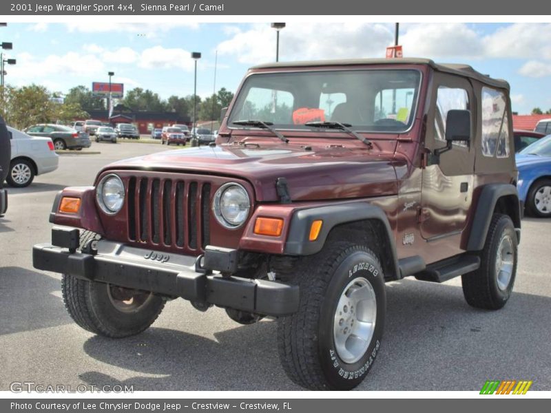 Sienna Pearl / Camel 2001 Jeep Wrangler Sport 4x4