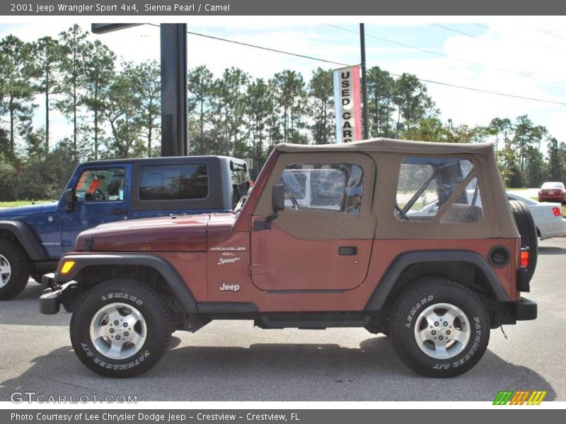 Sienna Pearl / Camel 2001 Jeep Wrangler Sport 4x4