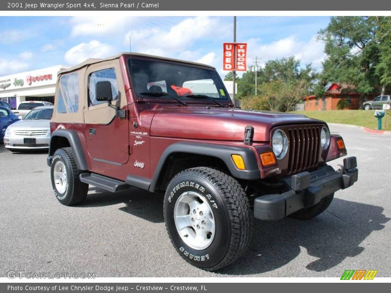 Sienna Pearl / Camel 2001 Jeep Wrangler Sport 4x4