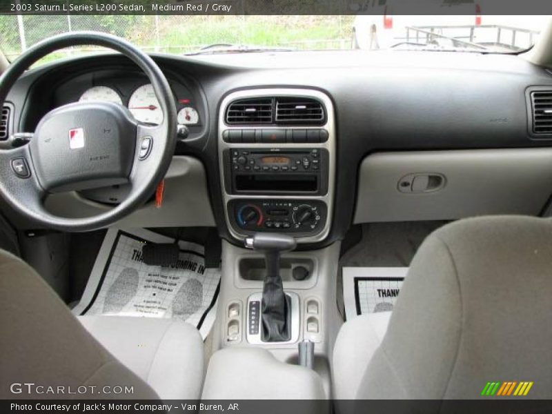 Medium Red / Gray 2003 Saturn L Series L200 Sedan