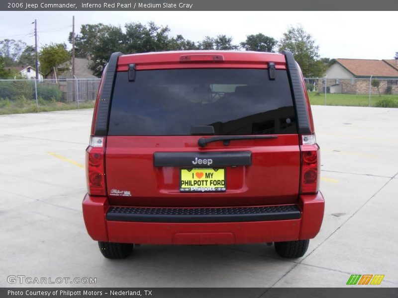 Inferno Red Pearl / Medium Slate Gray 2006 Jeep Commander