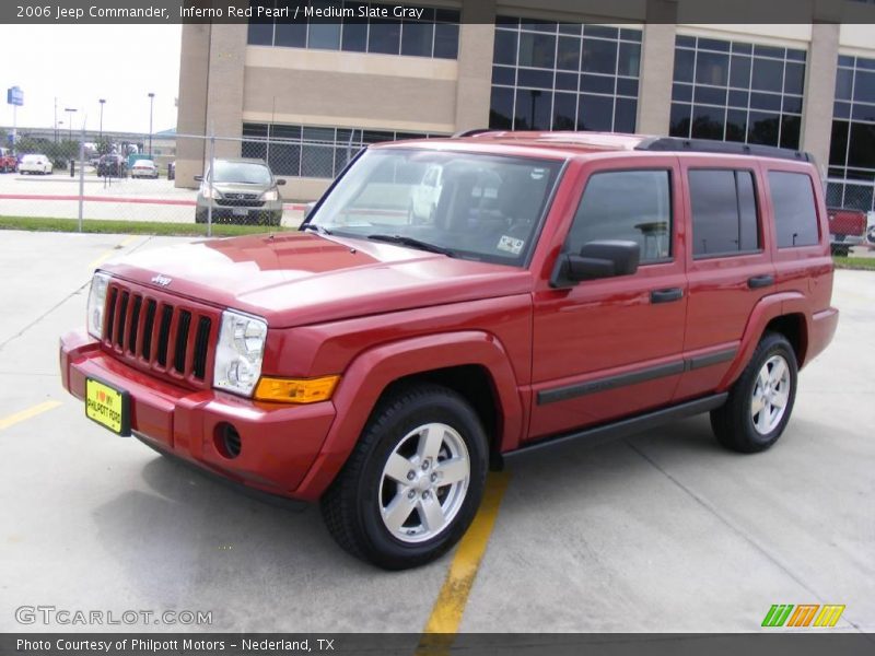 Inferno Red Pearl / Medium Slate Gray 2006 Jeep Commander