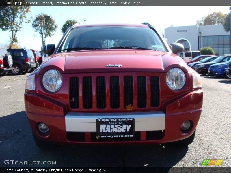 Inferno Red Crystal Pearlcoat / Pastel Pebble Beige 2007 Jeep Compass Limited