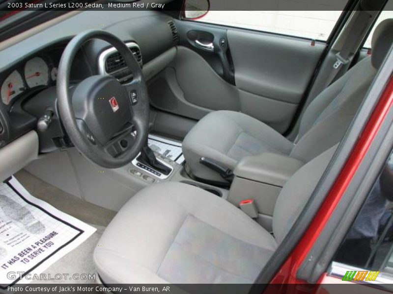 Medium Red / Gray 2003 Saturn L Series L200 Sedan