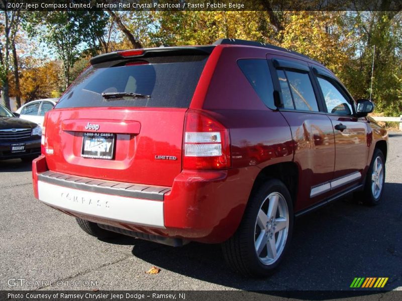 Inferno Red Crystal Pearlcoat / Pastel Pebble Beige 2007 Jeep Compass Limited