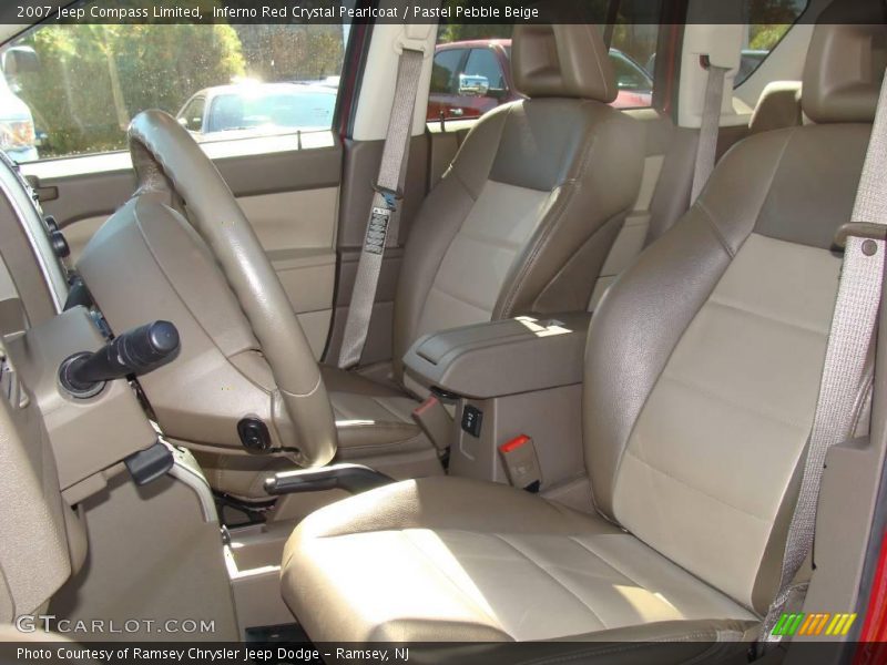 Inferno Red Crystal Pearlcoat / Pastel Pebble Beige 2007 Jeep Compass Limited