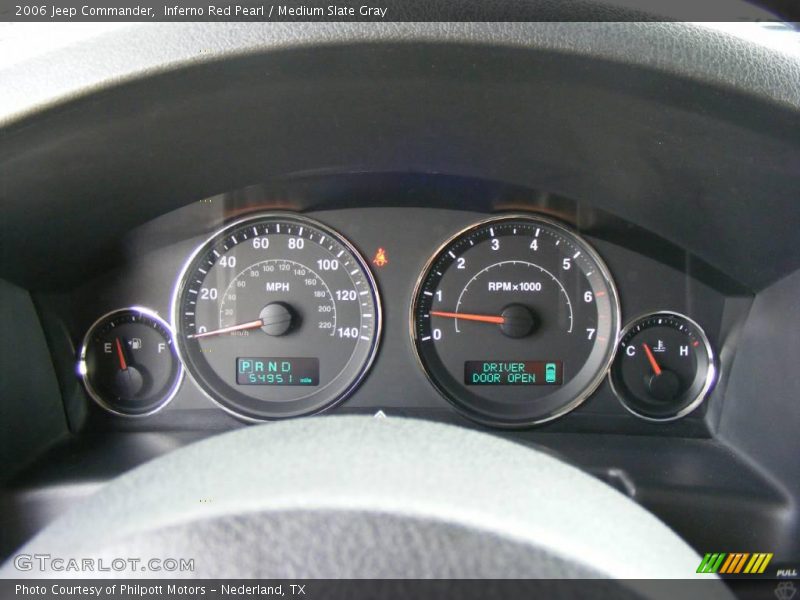 Inferno Red Pearl / Medium Slate Gray 2006 Jeep Commander
