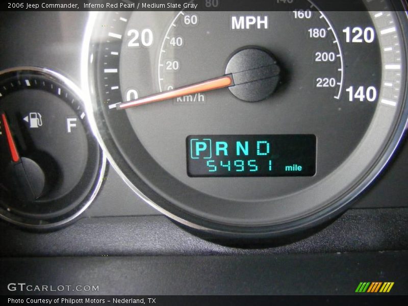Inferno Red Pearl / Medium Slate Gray 2006 Jeep Commander