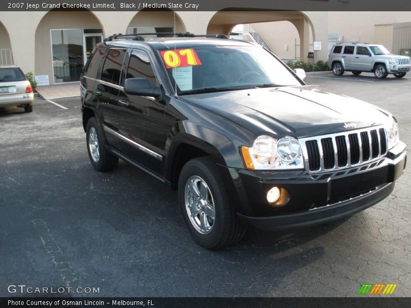 Black / Medium Slate Gray 2007 Jeep Grand Cherokee Limited
