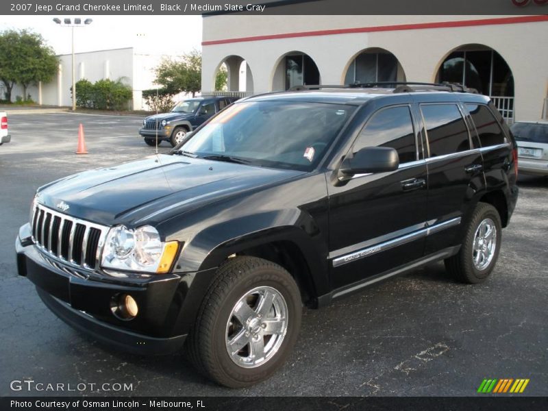 Black / Medium Slate Gray 2007 Jeep Grand Cherokee Limited