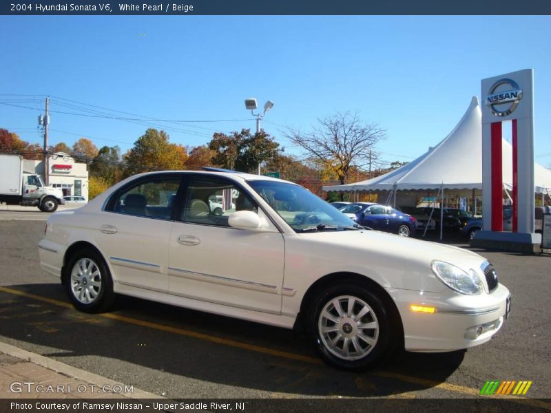 White Pearl / Beige 2004 Hyundai Sonata V6