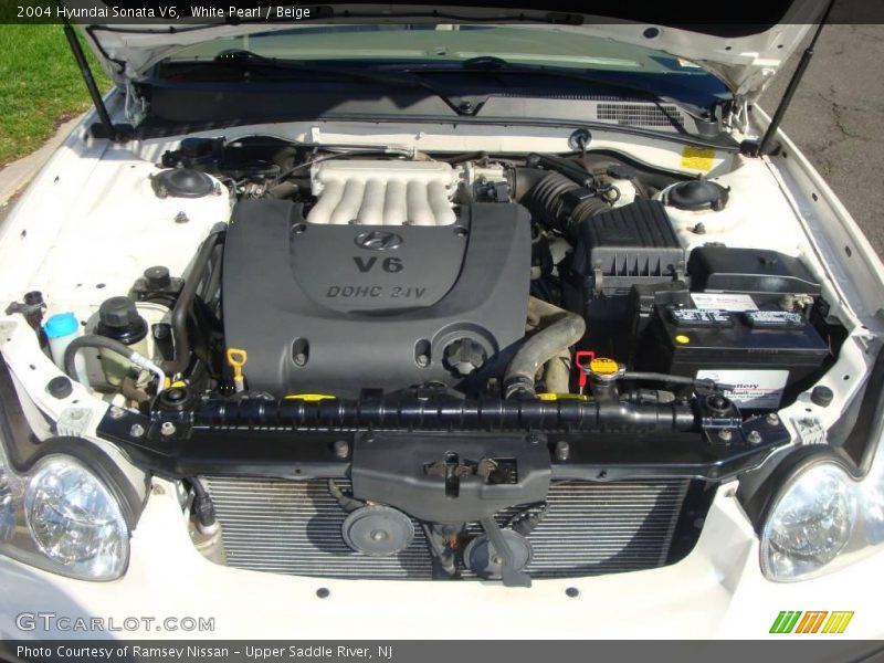 White Pearl / Beige 2004 Hyundai Sonata V6