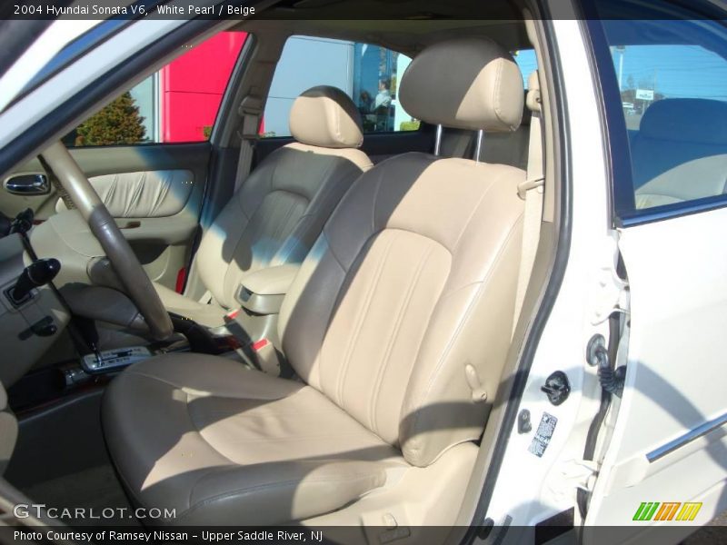 White Pearl / Beige 2004 Hyundai Sonata V6