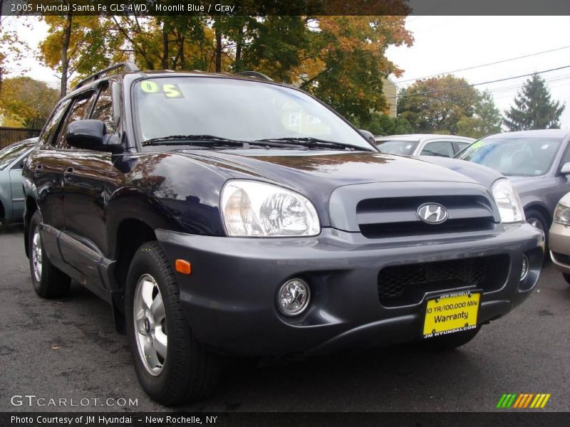 Moonlit Blue / Gray 2005 Hyundai Santa Fe GLS 4WD