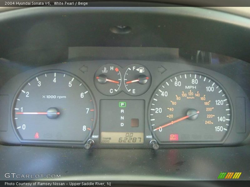 White Pearl / Beige 2004 Hyundai Sonata V6