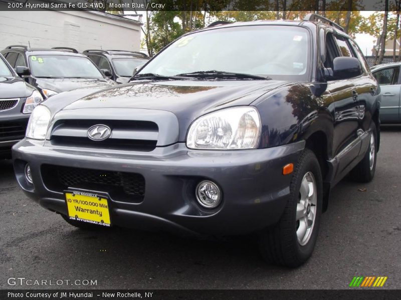 Moonlit Blue / Gray 2005 Hyundai Santa Fe GLS 4WD