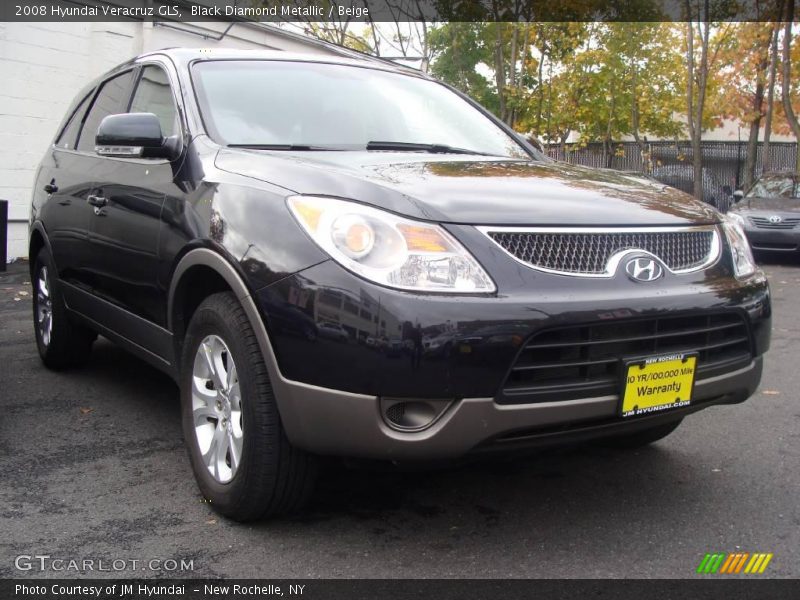 Black Diamond Metallic / Beige 2008 Hyundai Veracruz GLS