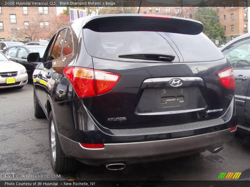 Black Diamond Metallic / Beige 2008 Hyundai Veracruz GLS