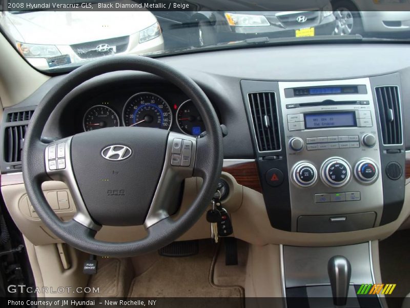Black Diamond Metallic / Beige 2008 Hyundai Veracruz GLS