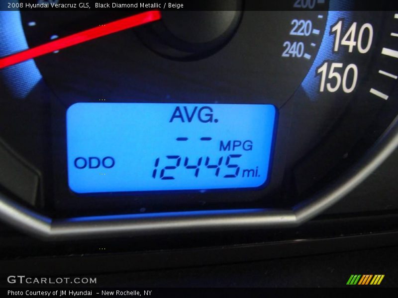 Black Diamond Metallic / Beige 2008 Hyundai Veracruz GLS