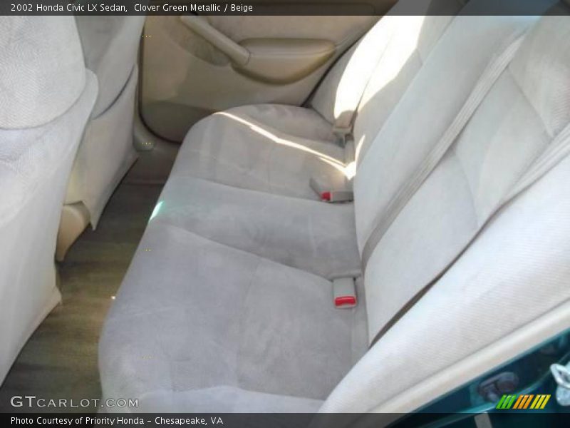 Clover Green Metallic / Beige 2002 Honda Civic LX Sedan