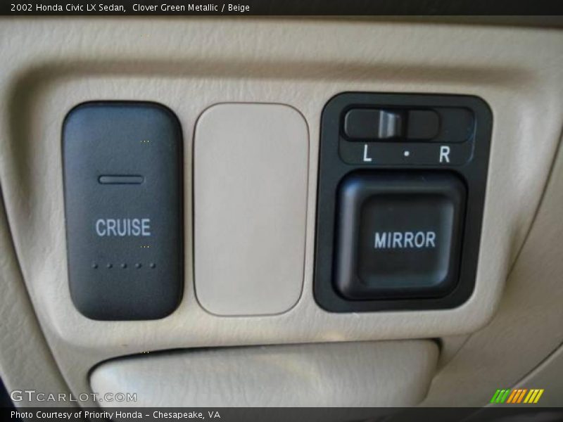 Clover Green Metallic / Beige 2002 Honda Civic LX Sedan